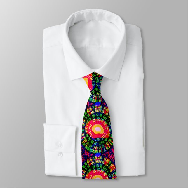 Corbata Trippy Retro Vaporwave Brain (Atado)