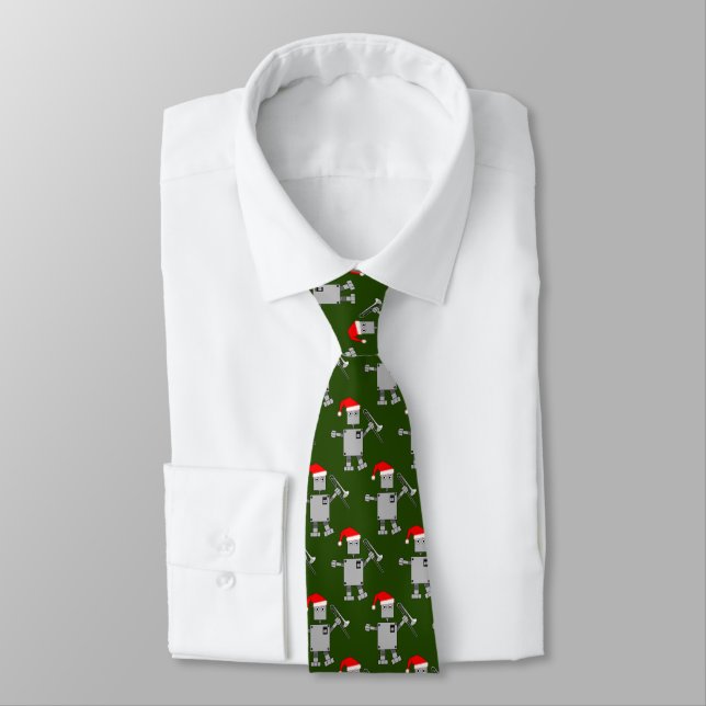 Corbata Trombone Santa Hat Robot (Atado)