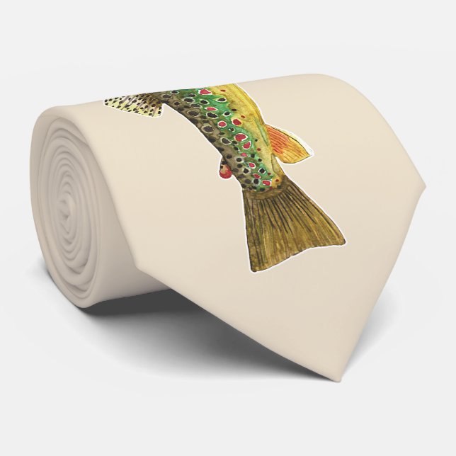 Corbata Trucha marrón de un solo tipo pescando pescadores (Enrollado)