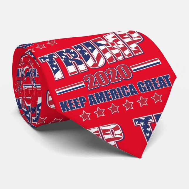 Corbata Trump 2020 Mantener a Estados Unidos Grande (Enrollado)