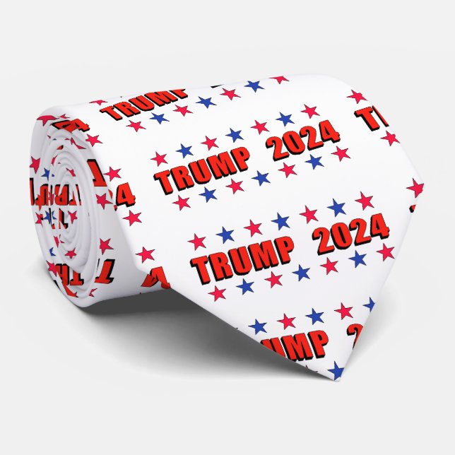 Corbata TRUMP 2024 Estrellas Agujero de cuello (Enrollado)