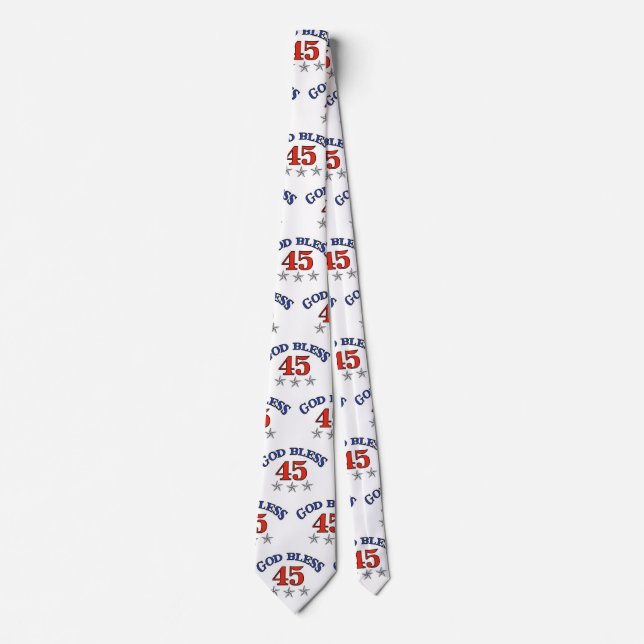 Corbata Trump Dios bendiga 45 (Anverso)