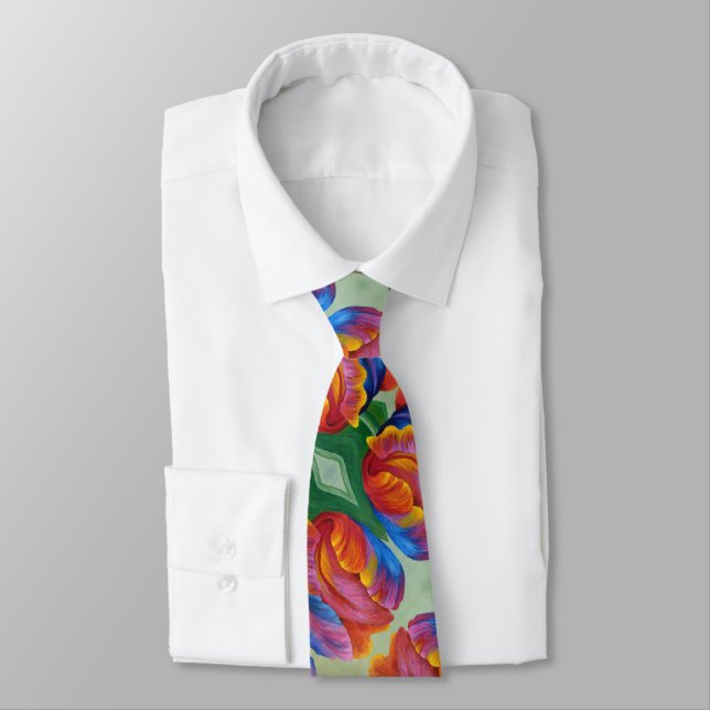 Corbata Tulipán arcoiris de los hombres (Atado)
