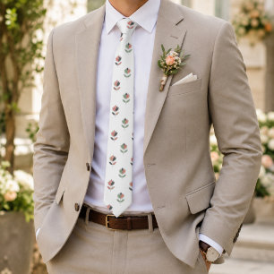 Corbata Tulipán Floral Moderno Minimalista