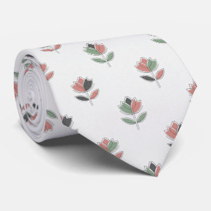 Corbata Tulipán Floral Moderno Minimalista 