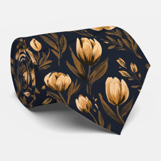 Corbata Tulipán Impreso Tío Boda de Otoño