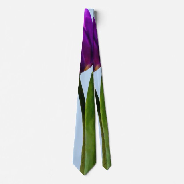 Corbata Tulipán Morado Único (Anverso)