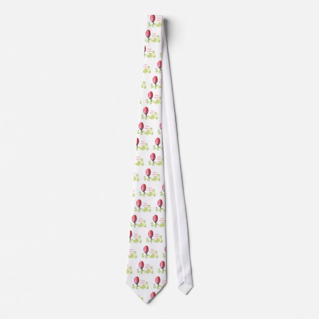 Corbata tulipán rojo, feliz día de la madre (Anverso)