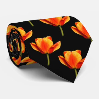 Corbata Tulipanes Rascados Amarillo y Rojo