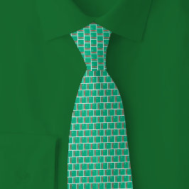 Corbata Turkmenistan Flag Brick Pattern