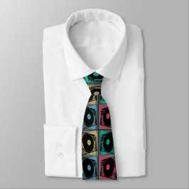 Corbata Turnables de arte pop retro