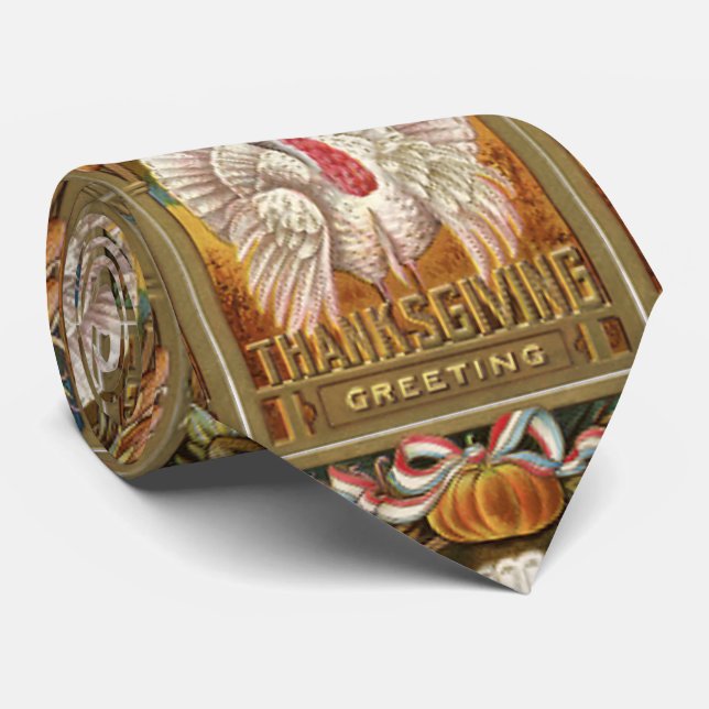 Corbata Turquía blanca (Enrollado)