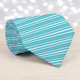 Corbata Turquoise Color Stripes Necktie