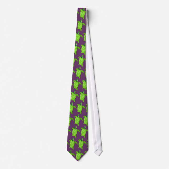 Corbata Turtles-97 verde (Anverso)