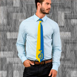 Corbata Ucrania, Bandera, Escudo de armas, Tryzub/Ucrania<br><div class="desc">Tiempos de cuello: Ucrania,  Bandera,  Escudo de armas - Tryzub y símbolo de la república ucraniana / У к р а ї а</div>