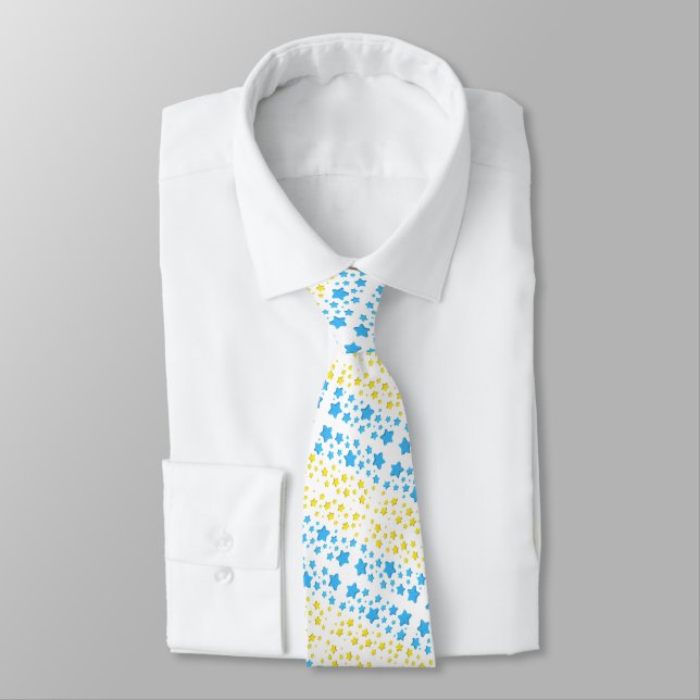 Corbata Ucrania - Libertad - Bandera ucraniana - Paz (Atado)