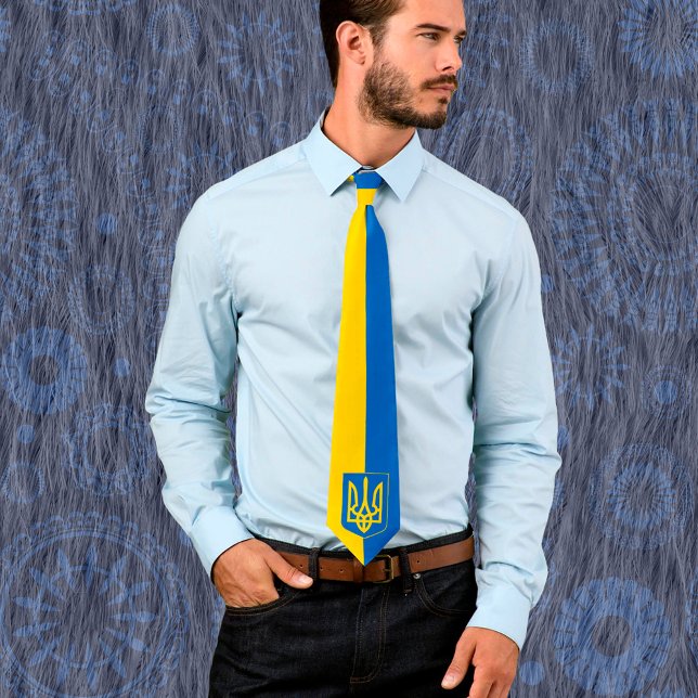 Corbata Ucrania, Tryzub, Bandera Ucraniana / Escudo de arm (Subido por el creador)