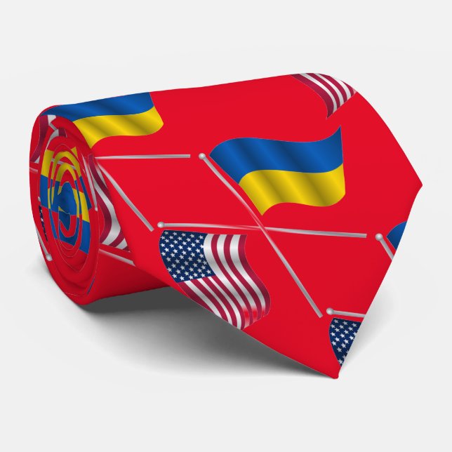 CORBATA UKRAINE USA NECK TIE (Enrollado)