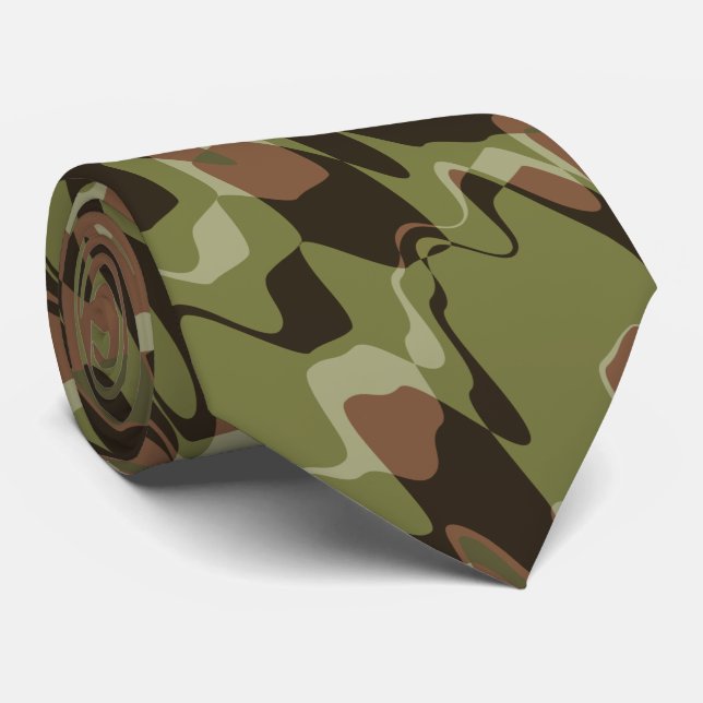 Corbata Ultimate Camouflage Woodland (Enrollado)