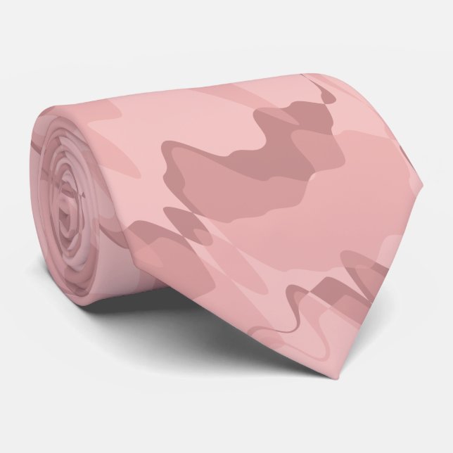Corbata Último camuflaje rosa y marrón (Enrollado)