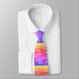 Corbata Un auténtico arcoiris colorido a la escritura mode