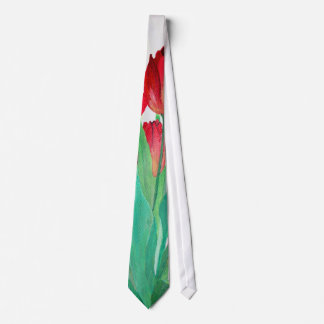 Corbata Un Bouquet de Tulipanes Rojos