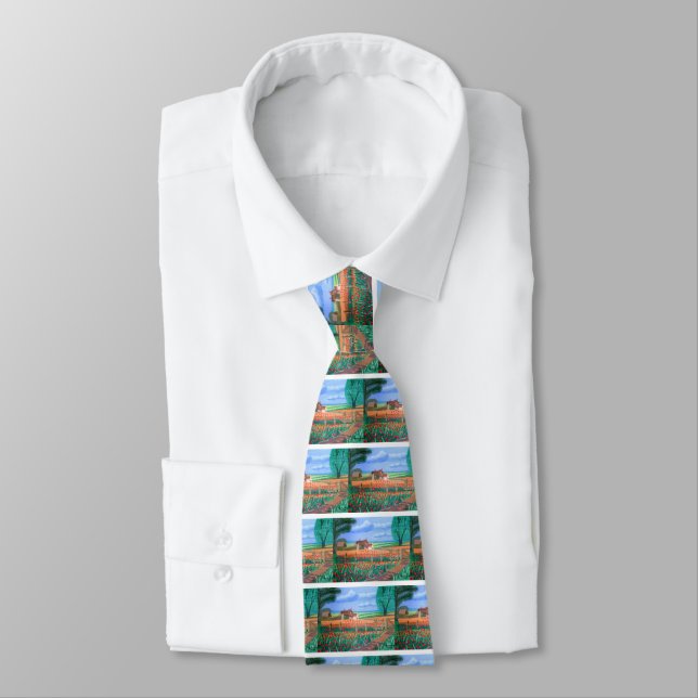 Corbata Un campo de adormidera (Atado)