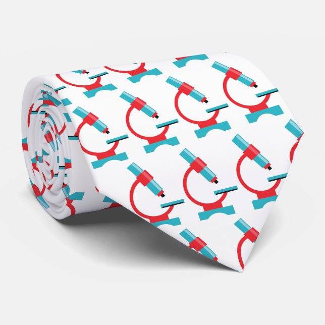 Corbata Un divertido microscopio de biología para profesor (Enrollado)