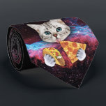 Corbata Un gato loco Taco Pizza Espacio<br><div class="desc">Prepárate para sacudir tu próxima reunión con esta corbata elegante. Muestra a tus colegas que eres una fuerza a tener en cuenta. Sea la envidia de la oficina y camine con la confianza de que nadie tiene un empate que pueda competir con el tuyo.</div>