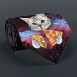 Corbata Un gato loco Taco Pizza Espacio<br><div class="desc">Prepárate para sacudir tu próxima reunión con esta corbata elegante. Muestra a tus colegas que eres una fuerza a tener en cuenta. Sea la envidia de la oficina y camine con la confianza de que nadie tiene un empate que pueda competir con el tuyo.</div>