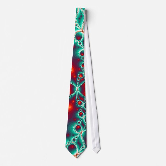 Corbata ¡Un lazo del fractal del navidad! Diseño F2 (Anverso)