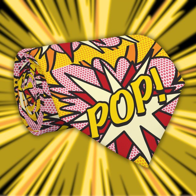 Corbata Un moderno libro de historietas pop arte POP Super (Fun Modern Comic Book Pop Art POP Superhero Tie)