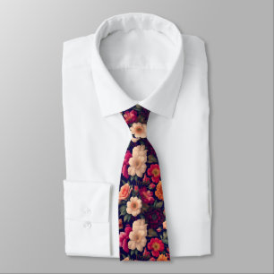 Corbata Un papel pintado con un patrón floral