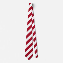 Corbata Una raya apenas roja y blanca