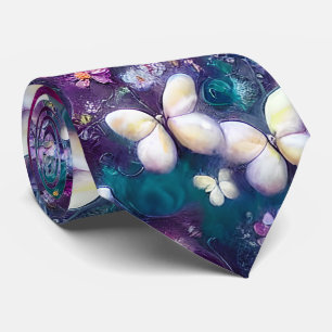 Corbata Una Serie de Mariposas Místicas Diseño 5