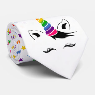 Corbata Unicornio arcoiris glam