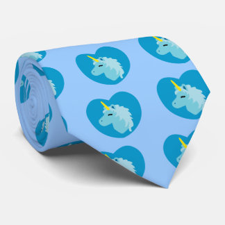 Corbata Unicornio azul