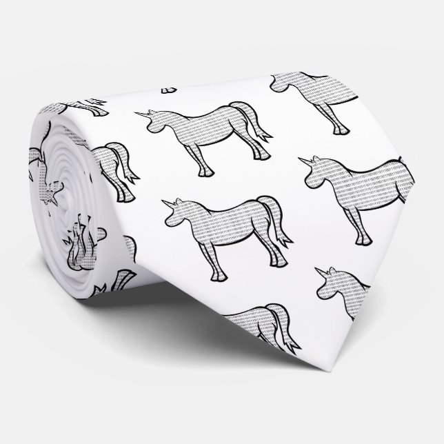 Corbata Unicornio binario (Enrollado)
