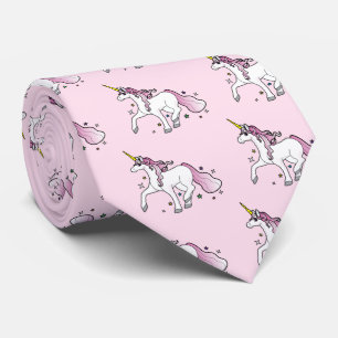 Corbata Unicornio que corre a través de las estrellas