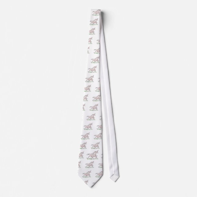 Corbata unicornio rosa corriendo salvaje (Anverso)