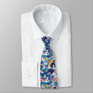 Corbata Unicornios mágicos y arcoíris