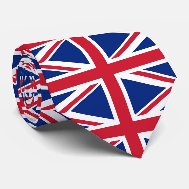 Corbata Union Jack - Reino Unido - Bandera británica (Enrollado)