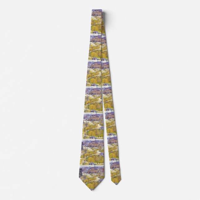 Corbata Union Square en primavera por Frederick Childe Has (Anverso)