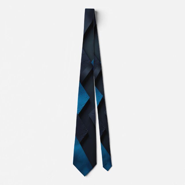 Corbata Urban Elegance - negro grafito, azul mediterráneo  (Anverso)