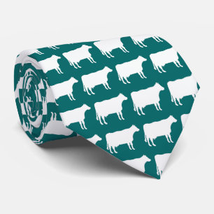 Corbata Vacas Blancas - Verde Moss