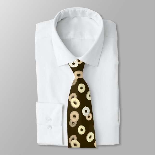 Corbata Vainilla de chocolate sin un elegante patrón marró (Atado)