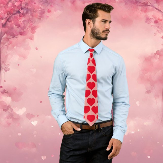 Corbata Valentín amor regalo de corazón para su amante (Subido por el creador)
