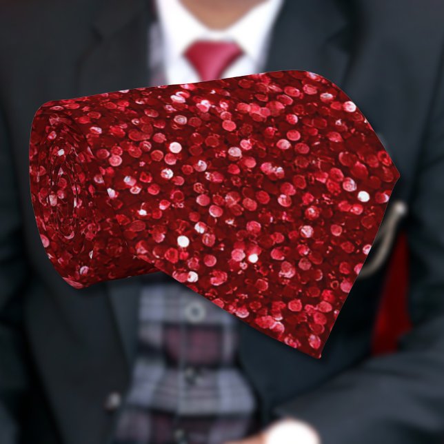 Corbata Valentín Clásico Rojo Brillante de Moda (Subido por el creador)