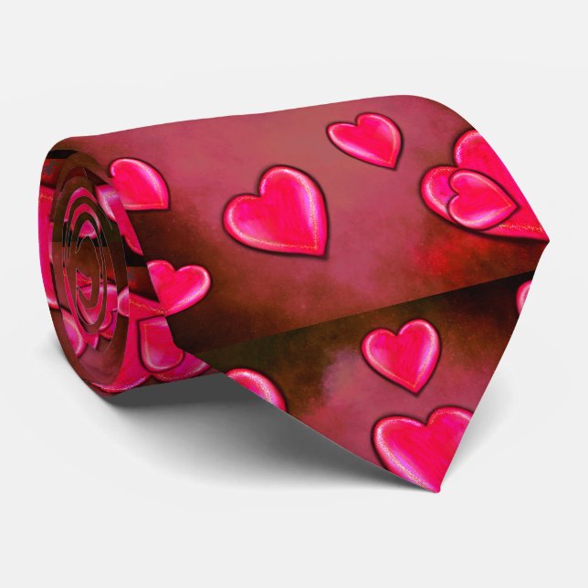 Corbata Valentine Heart Art (Enrollado)