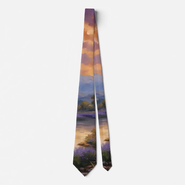Corbata Valle de Lavender al amanecer (Anverso)